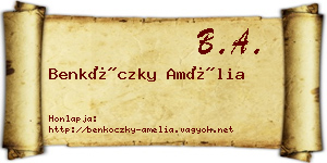 Benkóczky Amélia névjegykártya